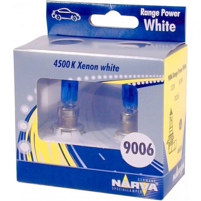 Лампа NARVA RANGE POWER WHITE HB4 9006 12V 55W P22d 117112104 Лампа NARVA RANGE POWER WHITE HB4 9006 12V 55W P22d 117112104