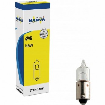 Лампа NARVA STANDARD H6W BAX9s 12V 6W 10шт. Лампа NARVA STANDARD H6W BAX9s 12V 6W 10шт.